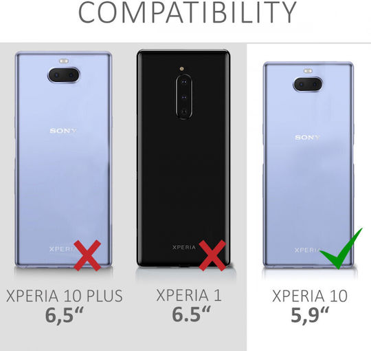 KWmobile Umschlag Rückseite Silikon Transparent (Xperia 10)
