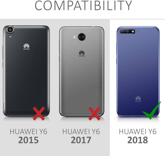 KWmobile Slim Fit Gel Back Cover Σιλικόνης Μαύρο (Huawei Y6 2018)