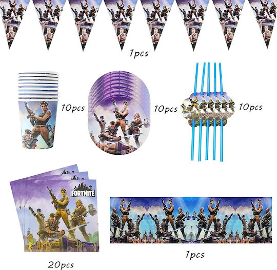 Set Birthday Σετ Σερβιρίσματος για Party 52τμχ