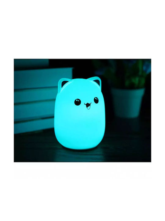 Verk Group LED Детско Декоративно Осветление Touch Cat Kitty Бял