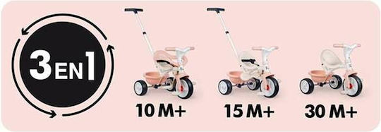 Smoby Be Move Confort Wandelbar mit Elterngriff 3-in-1 für 10 Monate Beige