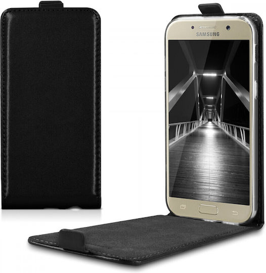 KWmobile Flip Vertikaler Flip Synthetisches Leder Schwarz (Galaxy A5 2017)