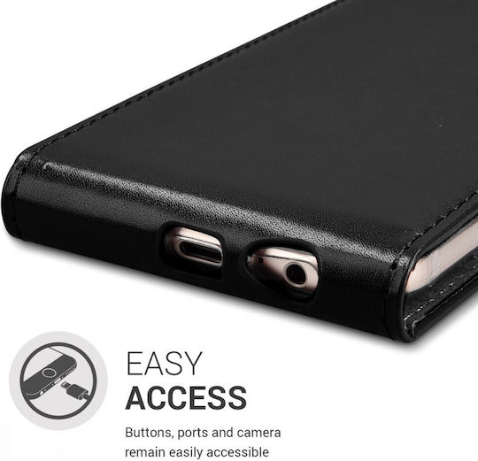 KWmobile Flip Vertikaler Flip Synthetisches Leder Schwarz (Galaxy A5 2017)