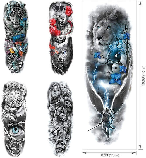 Extra Large Full Arm Sticker Tattoos 8 Sheets