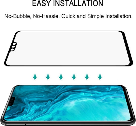 Full Glue Full Face Tempered Glass Μαύρο (Honor 9X Lite)