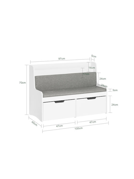 Ντουλάπι Δαπέδου Ξύλινο Λευκό 100x70x45cm Ντουλάπι Δαπέδου Ξύλινο Λευκό 100x70x45cm