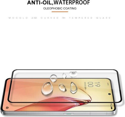 Mocolo Adeziv complet Full Face Tempered Glass Negru (Oppo Reno 8 Pro 5 G, Reno 8 Pro Plus 5 G)