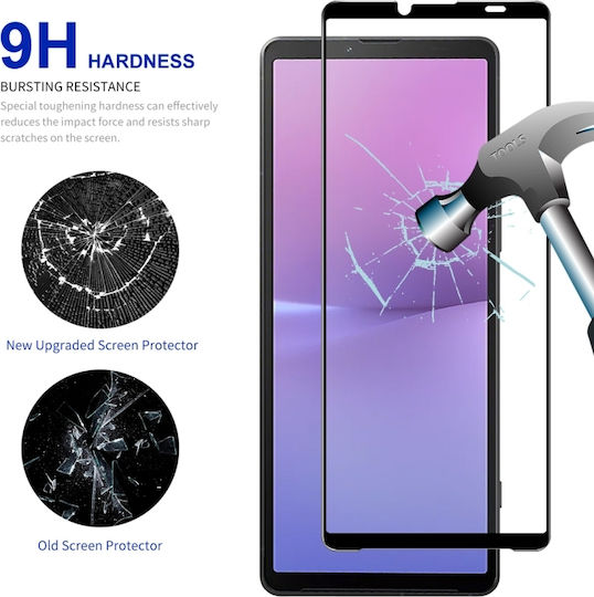 Full Glue Full Face Tempered Glass Μαύρο (Xperia 10 V)