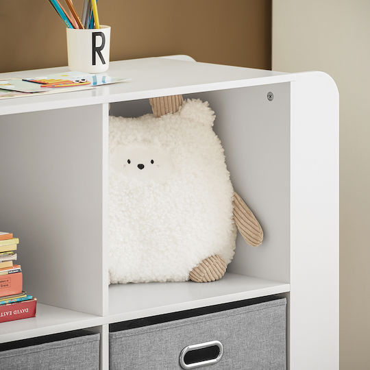 Bücherregal Boden Weiß 100x80x35cm