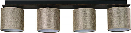 ArkoLight Deckenleuchte 90cm Beige mit Fassung E27