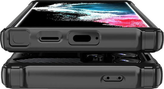 Hurtel Hybrid Back Cover Plastic / Silicon Albastru (Galaxy S25 Edge)