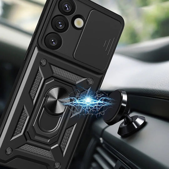 Hurtel Hybrid Back Cover Silicone / Plastic Black (Oppo F29 5G, Oppo A5 5G)