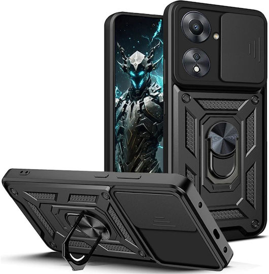 Hurtel Hybrid Umschlag Rückseite Silikon / Kunststoff Schwarz (Redmi 13C 5G)
