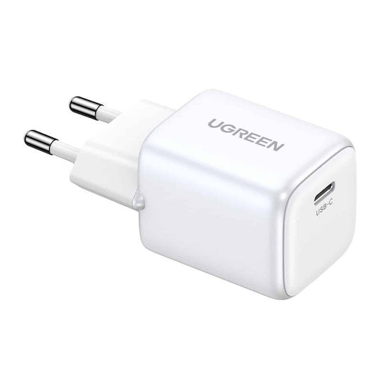 Ugreen Charger Without Cable GaN with USB-C Port 30W Power Delivery / Quick Charge 4.0 Whites (X513)