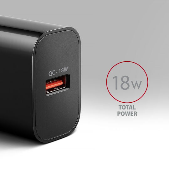 Axagon Φορτιστής Χωρίς Καλώδιο 18W Quick Charge 3.0 Μαύρος