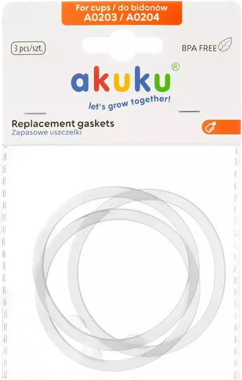 Akuku Aνταλλακτικά Λαστιχάκια Ποτηράκια Bear Owl A0206
