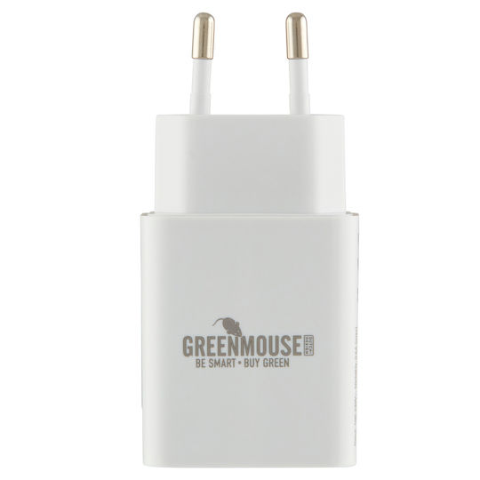 Green Mouse Φορτιστής Χωρίς Καλώδιο με Θύρα USB-C 20W Power Delivery Λευκός (66956678)