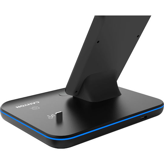 Canyon Ασύρματος Φορτιστής (Qi Pad) 15W Μαύρος (CNS-WCS302B)
