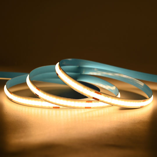 Eurospot Ταινία LED 24V Θερμό Λευκό Φως 5m Τύπου COB