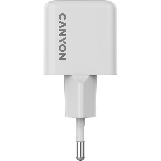 Canyon Charger with Built-in Cable GaN with USB-C Port 20W Power Delivery Whites (CNS-CUW20C)