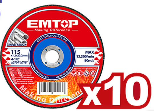 Emtop ELAG211542 Ъглошлайф 115мм На батерия