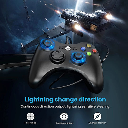 FOXMAG24.XBO360 Gamepad Cu Fir Pentru Xbox 360 / PC