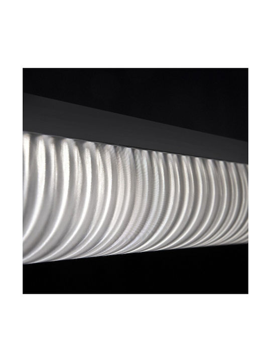 Slamp Modula Plisse Κρεμαστό Φωτιστικό Μαύρο LED με Θερμό Λευκό Φως Ράγα 96x5.5εκ.