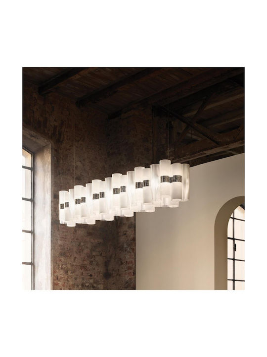 Slamp La Lollo Κρεμαστό Φωτιστικό Κίτρινο LED με Θερμό Λευκό Φως Ράγα 142x28x28εκ.