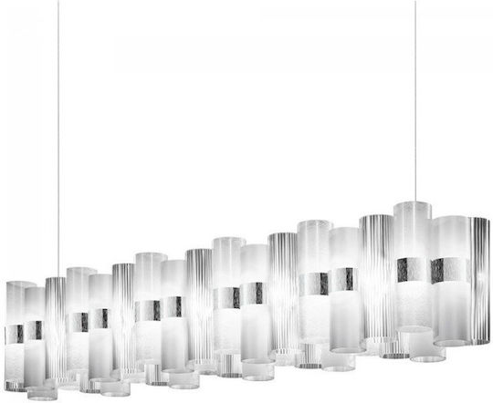 Slamp La Lollo Lustră Galben Calea ferată 142x28x28cm.