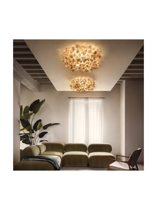 Slamp Clizia Large Ceiling Mount Light 78cm Black with Socket E27