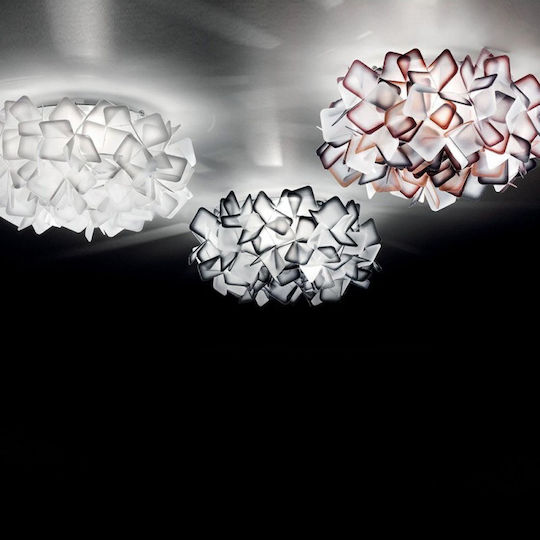 Slamp Clizia Medium Fume Πλαφονιέρα Οροφής Διάφανη με Ντουί E27