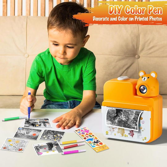 Kids Camera 14MP with Thermal Printing Orange
