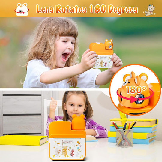 Kids Camera 14MP with Thermal Printing Orange