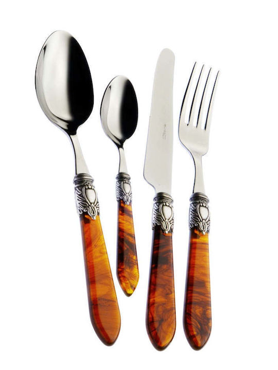 Casa Bugatti Oxford Old-silver Set de Tacâmuri Inoxidabil Maro 24buc