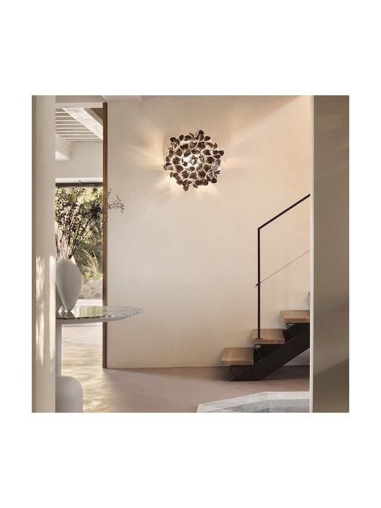 Slamp Clizia M Ceiling Mount Light 53cm Black with Socket E27