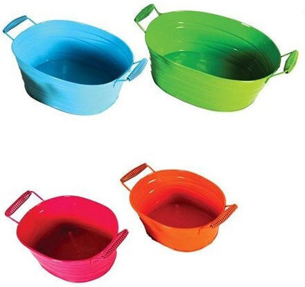 Sidirela Blumentopf Metall Grün