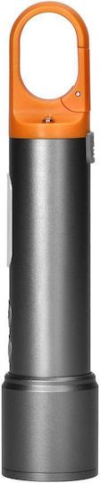 LED фенер SMD + COB Virone LT-18 10W + 2W 350 лм Zoom 1200 mAh батерия USB-C цветни капачки