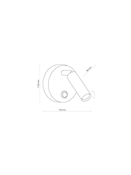 TK Lighting Enzo Single Spot with Socket G9 in Black Color