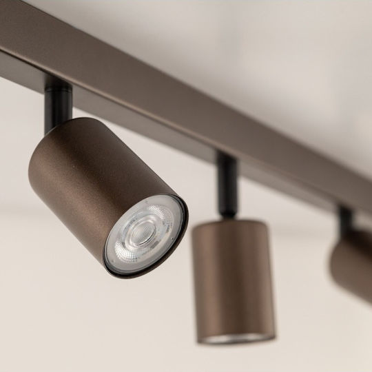 TK Lighting Σποτ με 6 Φώτα και με Ντουί GU10 σε Μαύρο Χρώμα