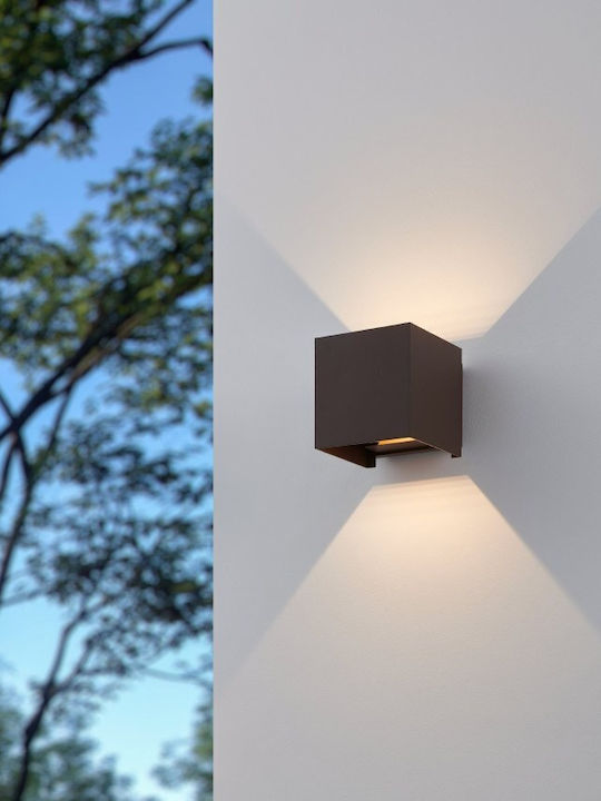 Eglo Xled Стенен Външен Плафон IP54 Двоен лъч 10x10x10εκ.