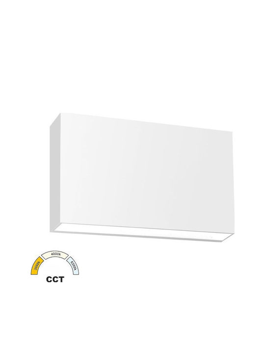 Adeleq Wall-Mounted Outdoor Ceiling Light LED IP65 12W with Adjustable White Light Double Beam