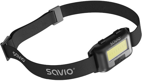 Savio Headlamp LED with Maximum Brightness 140lm Black