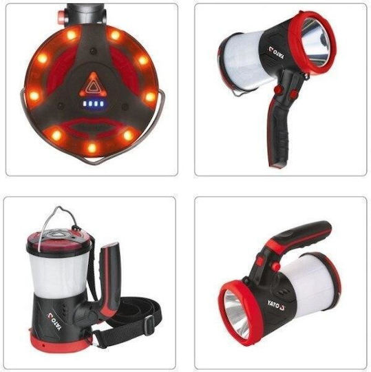 Yato Taschenlampe LED IP54 mit maximaler Helligkeit 530lm Schwarz