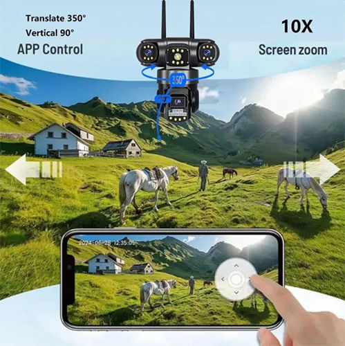 Andowl NO.G819 IP Überwachungskamera 4G Wasserdicht mit Lautsprecher