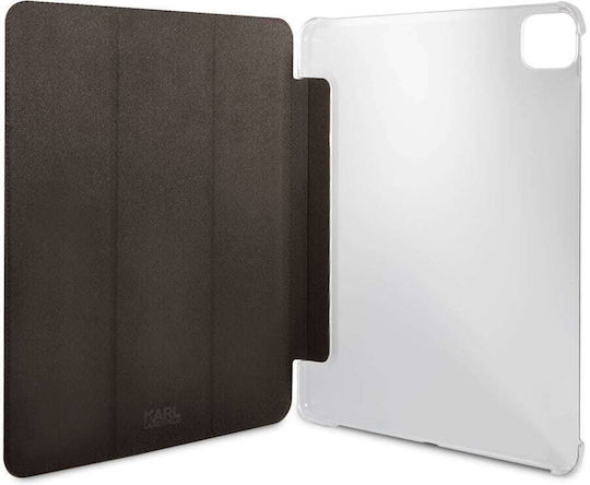 Karl Lagerfeld Saffiano Magnetic Karl & Choupette Flip Cover Black for iPad Air 11" 2024