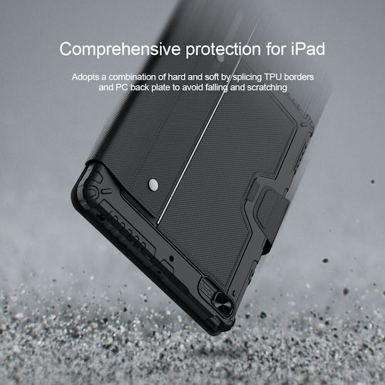 Nillkin Bumper Combo Flip Cover με Πληκτρολόγιο Μαύρη (iPad 2019/2020/2021 10.2'')