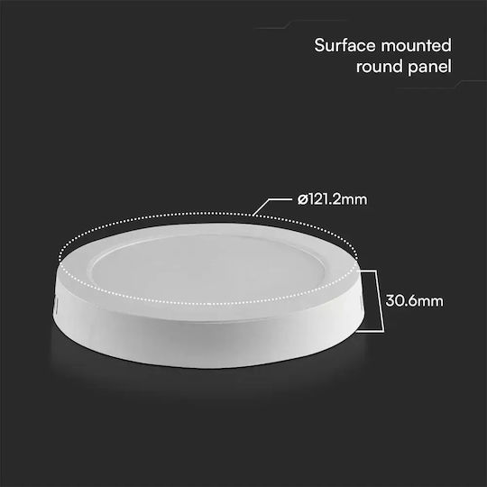 V-TAC Rund LED Panel 6W mit Natürliches Weiß Licht 4000K