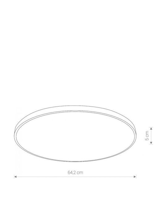 Nowodvorski Rund LED Panel 64W mit Natürliches Weiß Licht 4000K