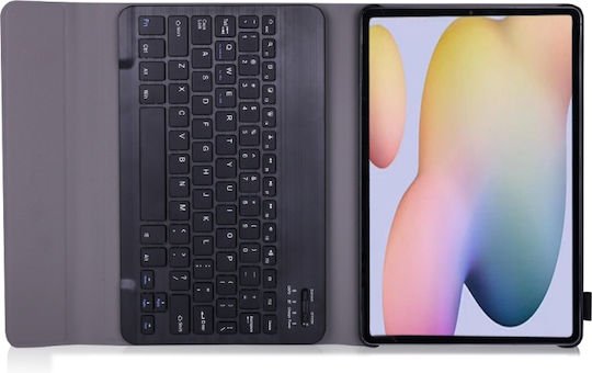 με Αποσπώμενο Bluetooth Flip Cover με Πληκτρολόγιο στα Αγγλικά US Μαύρη (Galaxy Tab S7 / Galaxy Tab S8)