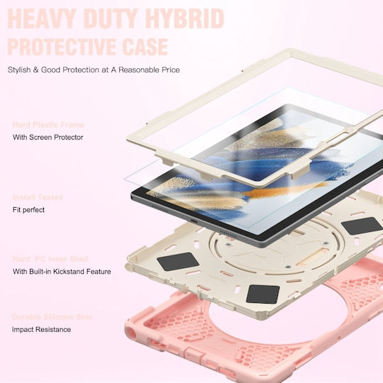 Tech X-Armor Solid 360 Flip Cover Ροζ (Galaxy Tab A8)